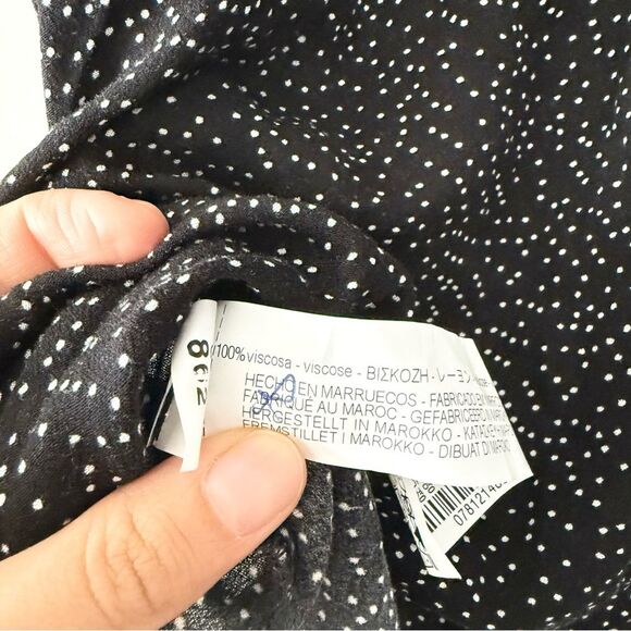 NWT ZARA Basic Women's Black Polka Dot Dress Size XSmall - Picture 6 of 6